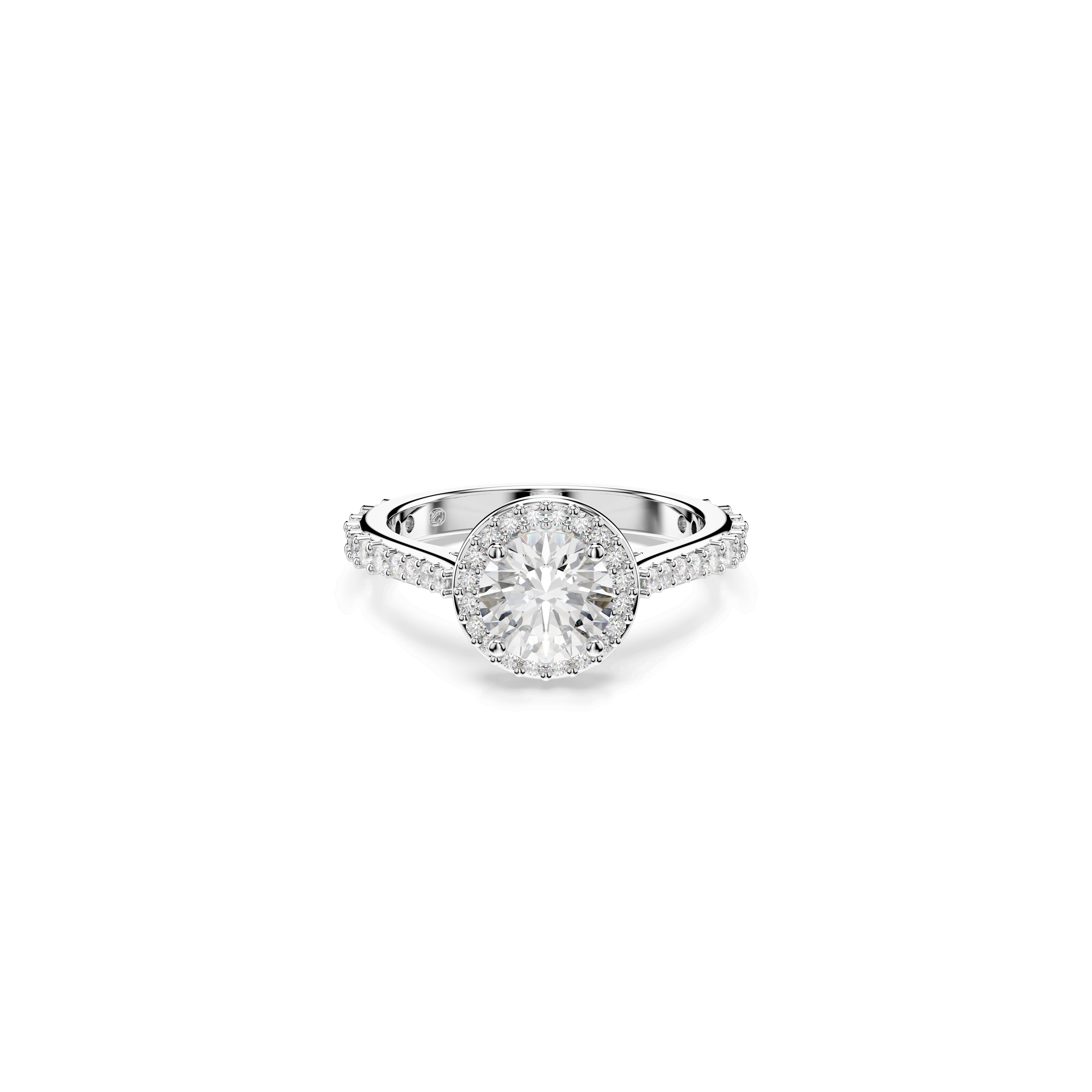 Swarovski Una Angelic ring, Round cut, White, Silver-tone finish — article 5717927