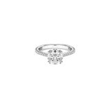 Stilla cocktail ring, Round cut, Pavé, White, Silver-tone finish — article 5717936