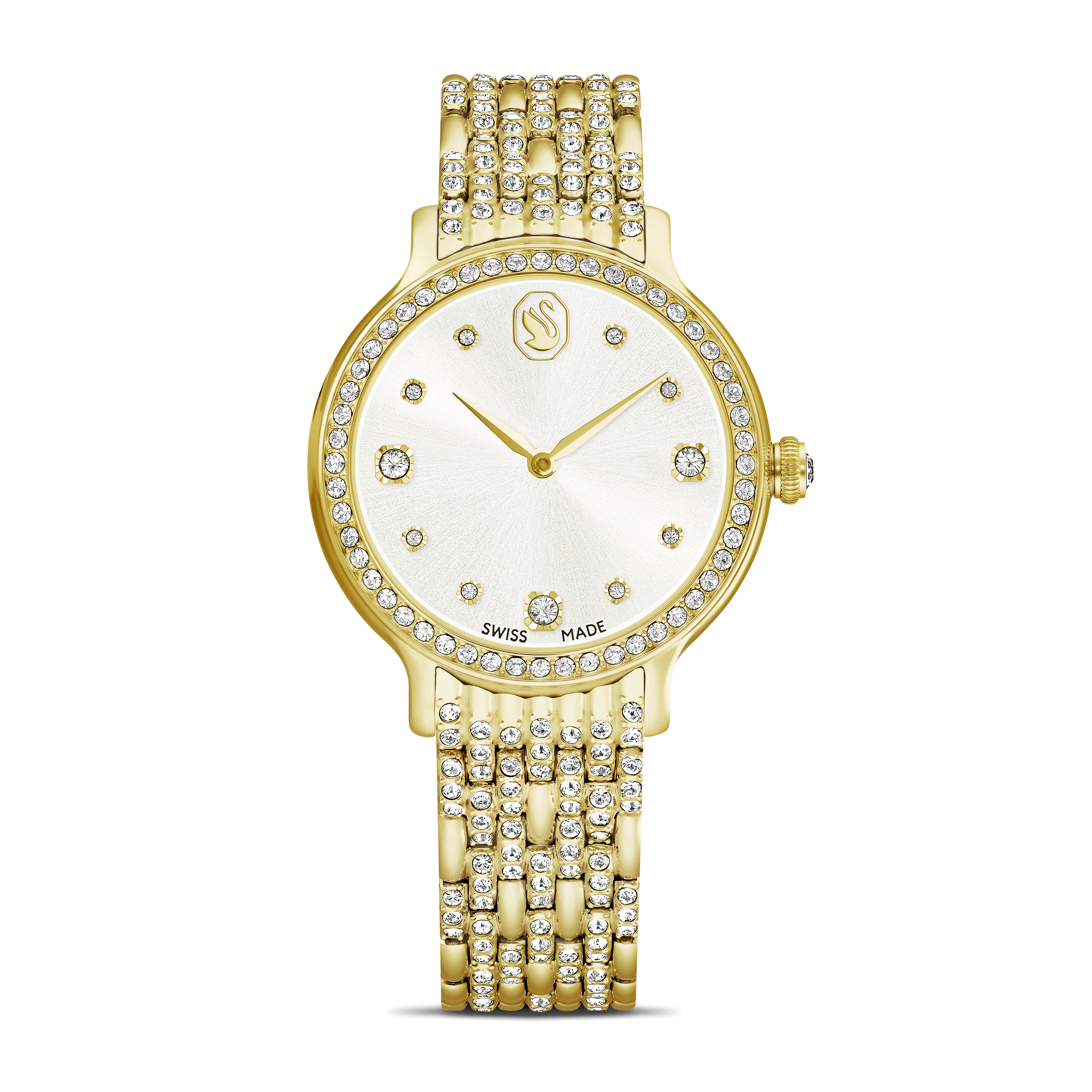 Swarovski Imber watch, Swiss Made, Metal bracelet, Gold tone, Gold-tone finish — article 5718169