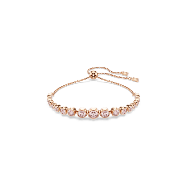 Imber bracelet, Mixed round cuts, Pink, 18K rose gold finish — article 5718204