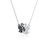 Swan pendant, Swan, Black, Mixed metal finish — article 5720880