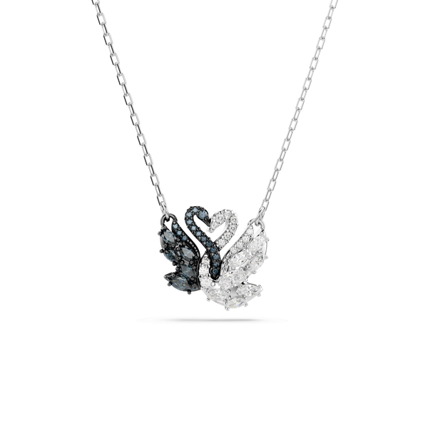 Swan pendant, Swan, Black, Mixed metal finish — article 5720880
