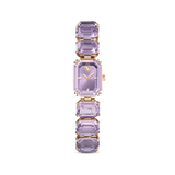 Watch, Octagon cut bracelet, Purple, Champagne gold-tone finish — article 5722364