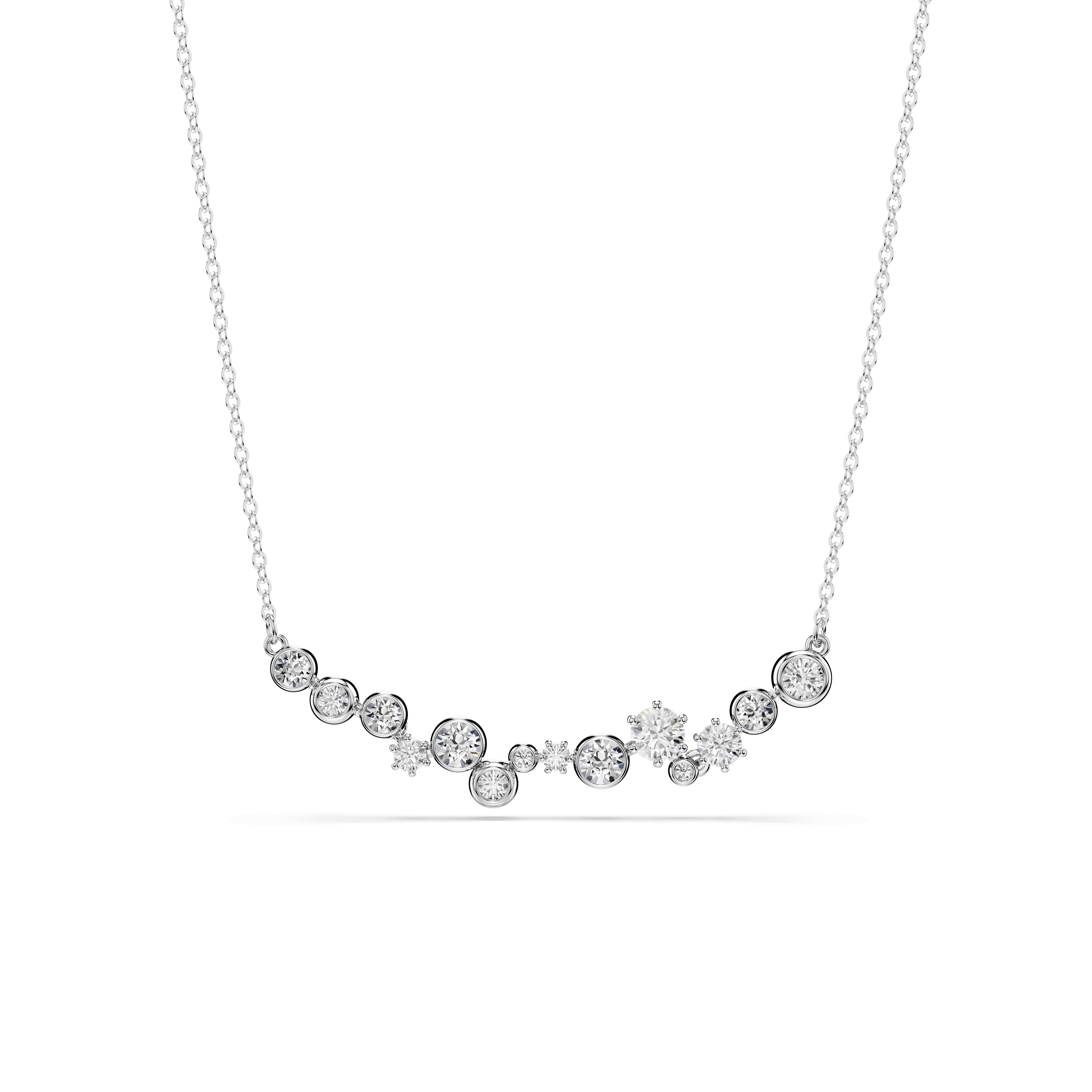 Swarovski Constella necklace, Mixed cuts, White, Rhodium plated — article 5722473