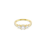 Stilla Attract ring, Round cut, White, 18K gold finish — article 5723294