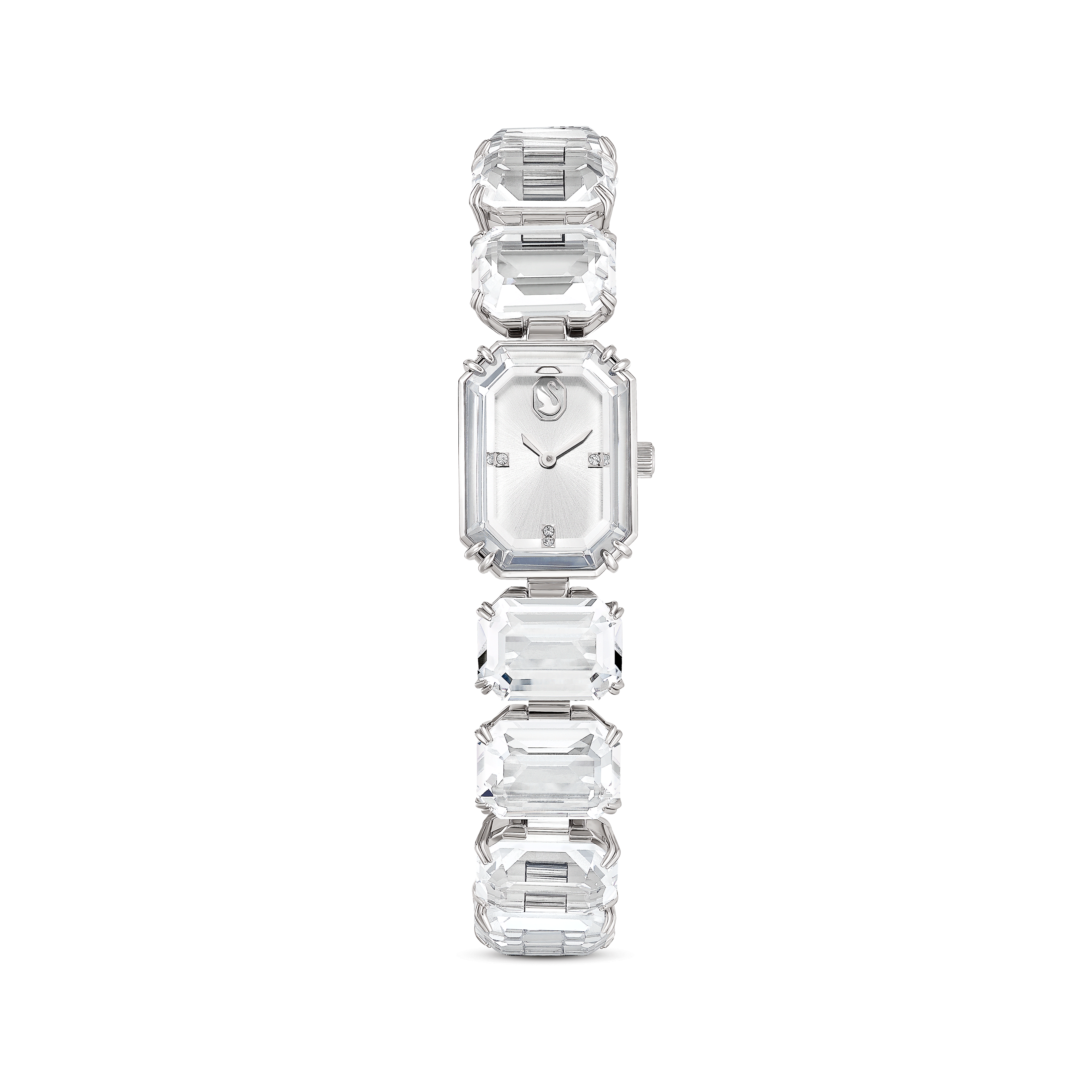 Swarovski Watch, Octagon cut bracelet, White, Stainless steel — article 5729182