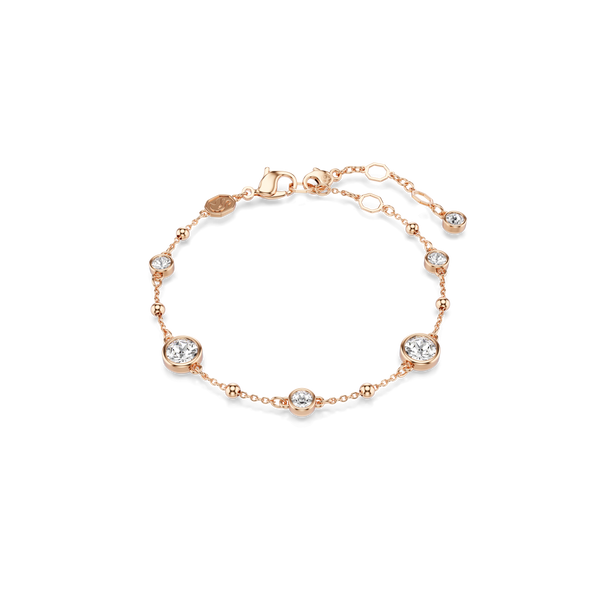 Imber bracelet, Round cut, White, 18K rose gold finish — article 5730677