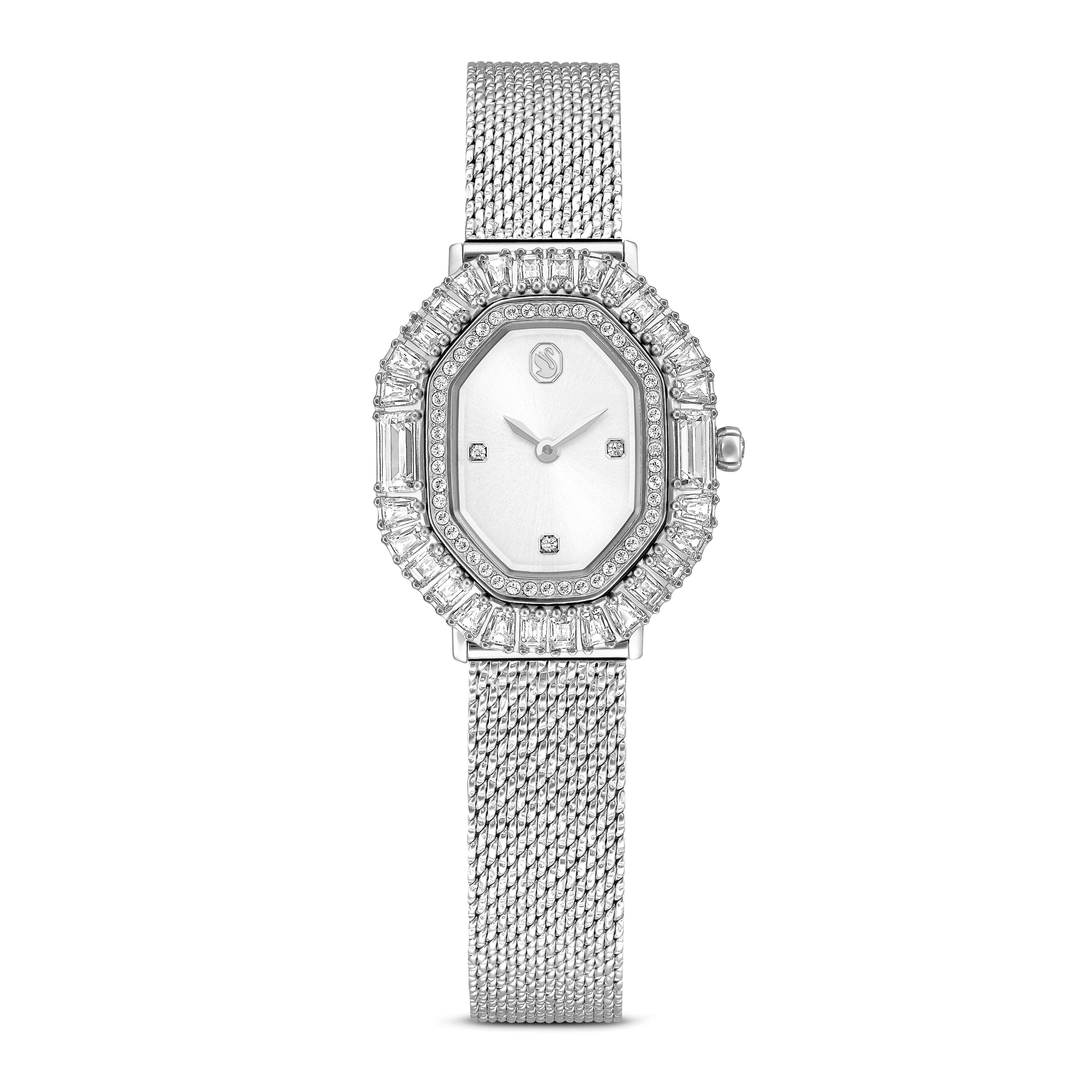 Swarovski Matrix octagon watch, Metal bracelet, Silver tone, Stainless steel — article 5732498