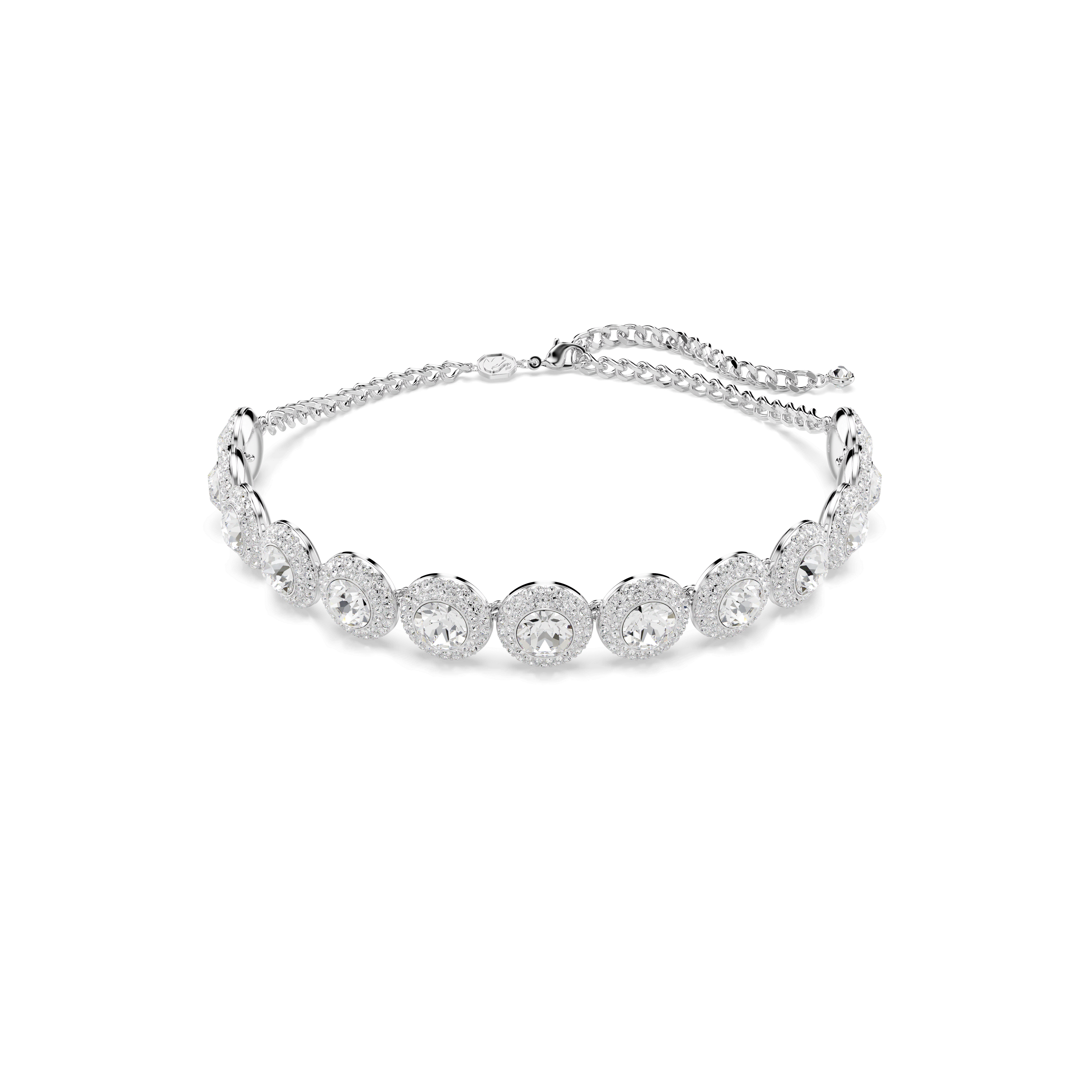 Swarovski Una Angelic choker, White, Rhodium plated — article 5733194