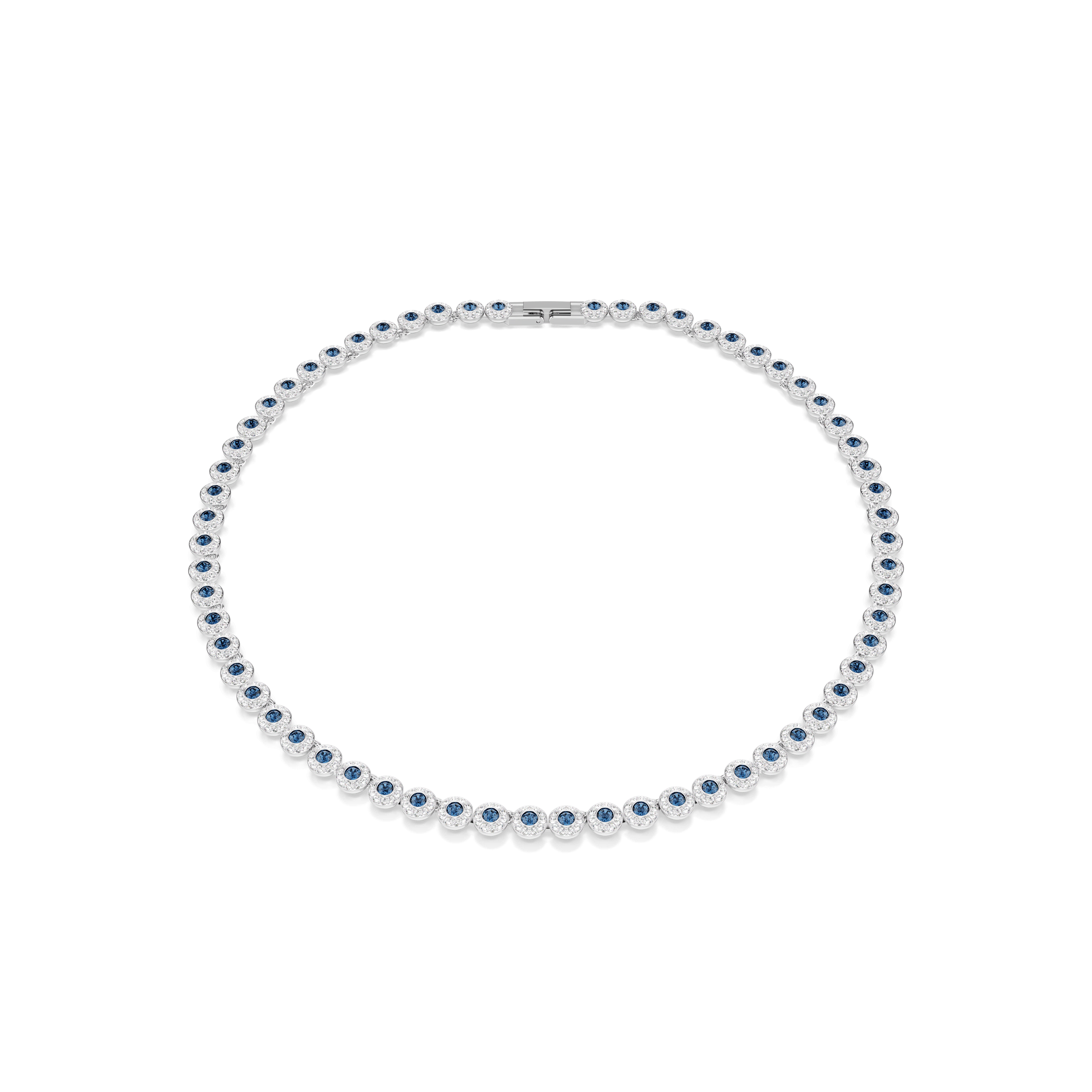 Swarovski Una Angelic necklace, Round cut, Blue, Rhodium plated — article 5733402