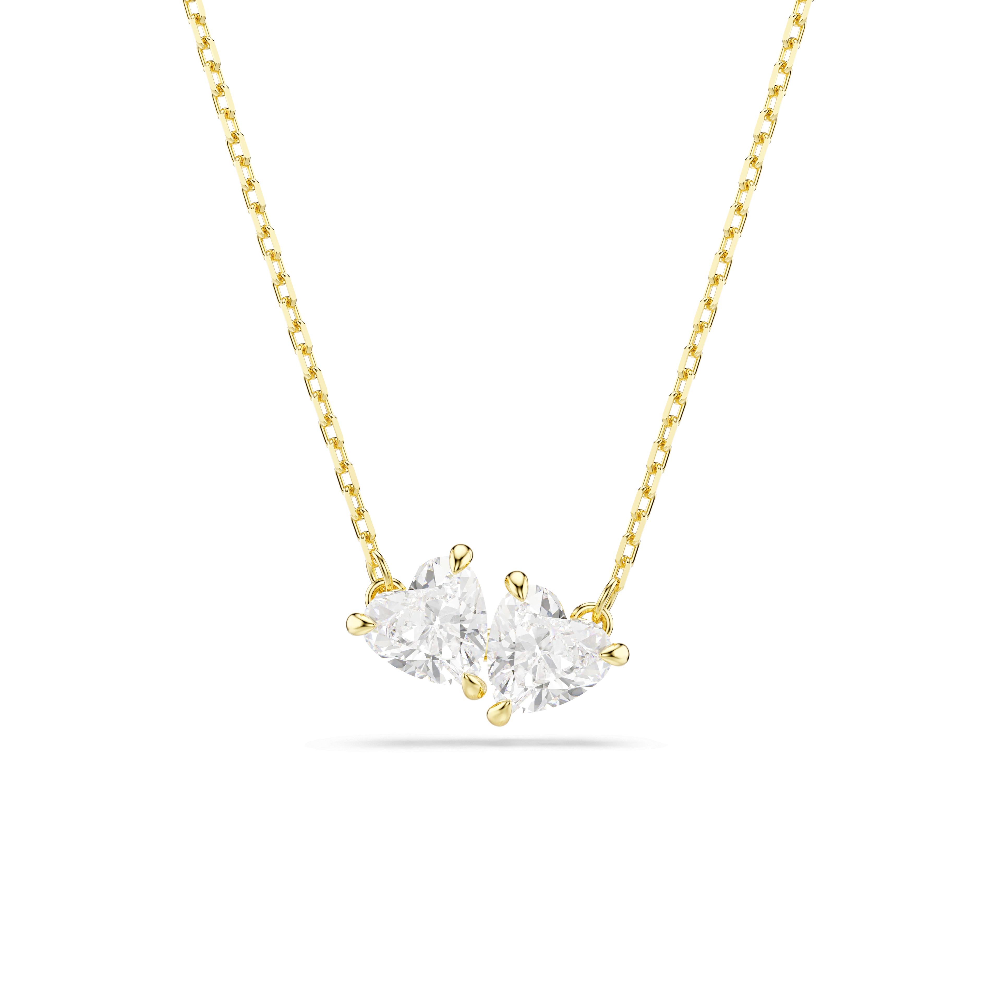 Swarovski Mesmera necklace, Heart, White, 18K gold finish — article 5733475