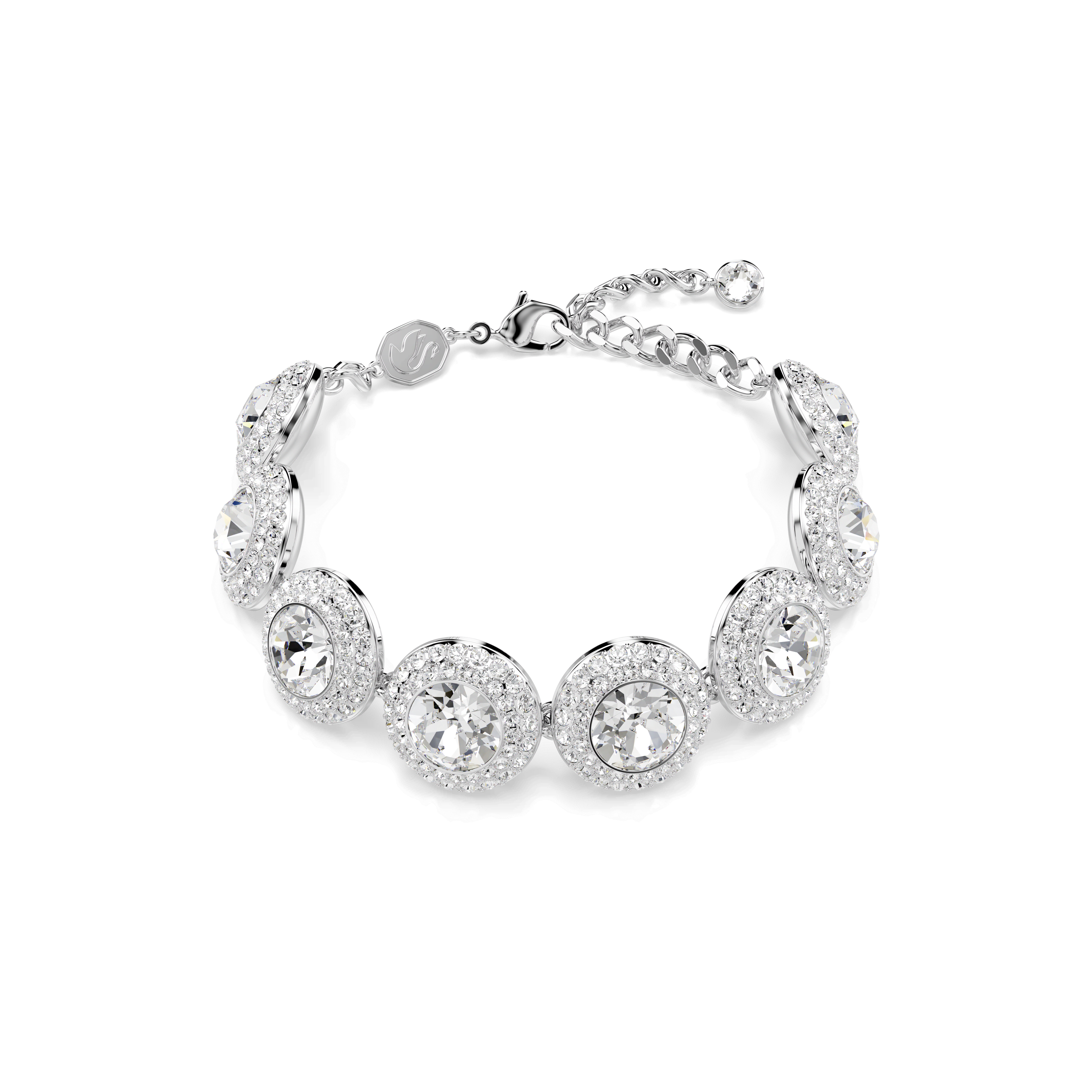 Swarovski Una Angelic bracelet, White, Rhodium plated — article 5735343