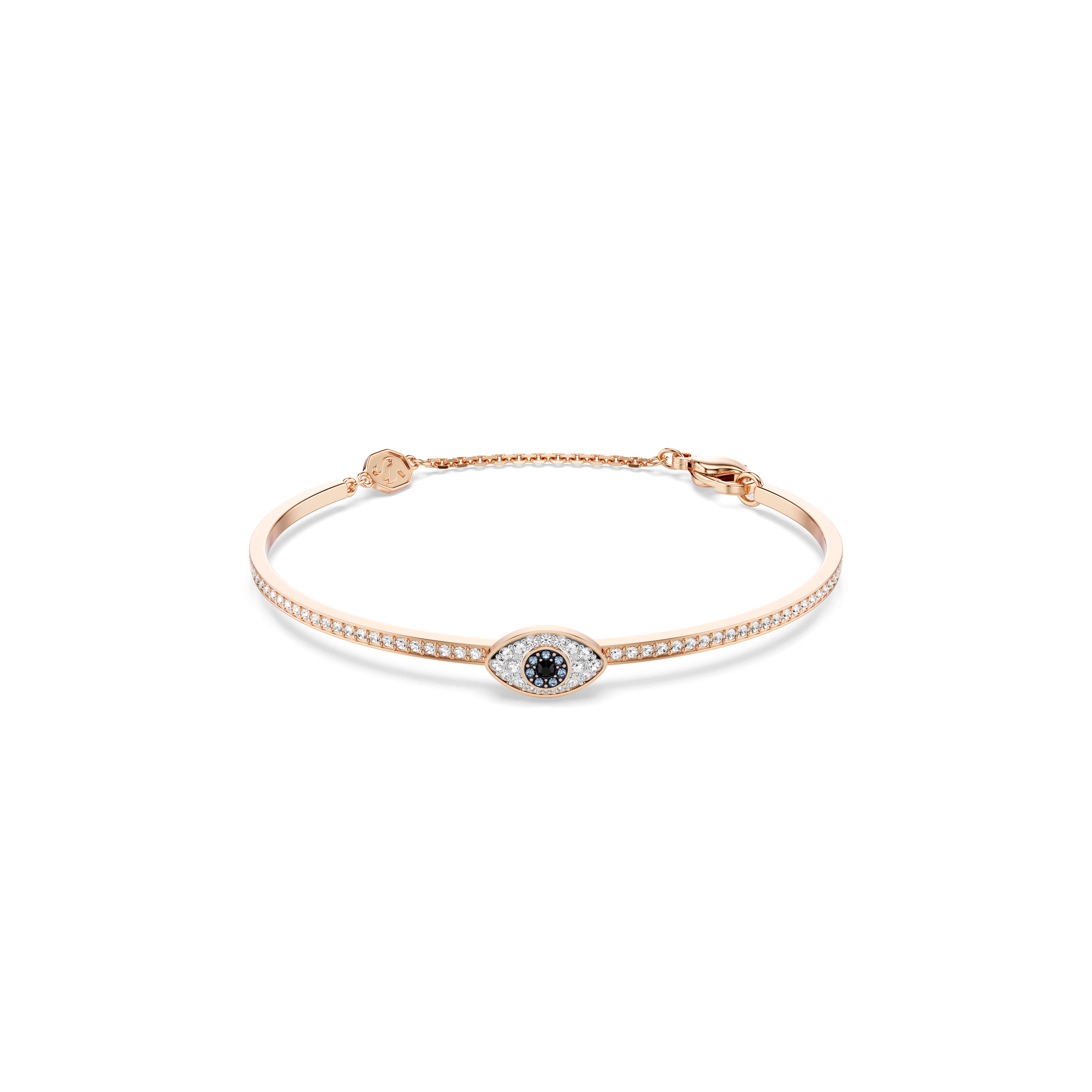 Swarovski Symbolica bangle, Eye, Multicolored, 18K rose gold finish — article 5736985