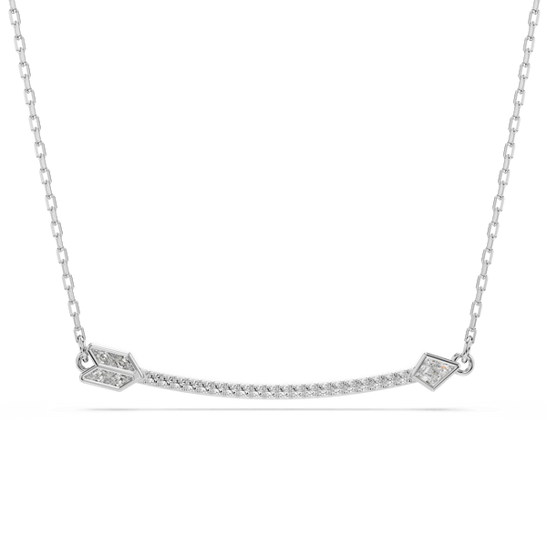 Idyllia pendant, Mixed cuts, Arrow, White, Rhodium plated — article 5737293