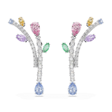 Ariana Grande x Swarovski drop earrings, Mixed cuts, Multicolored, Rhodium plated — article 5737426