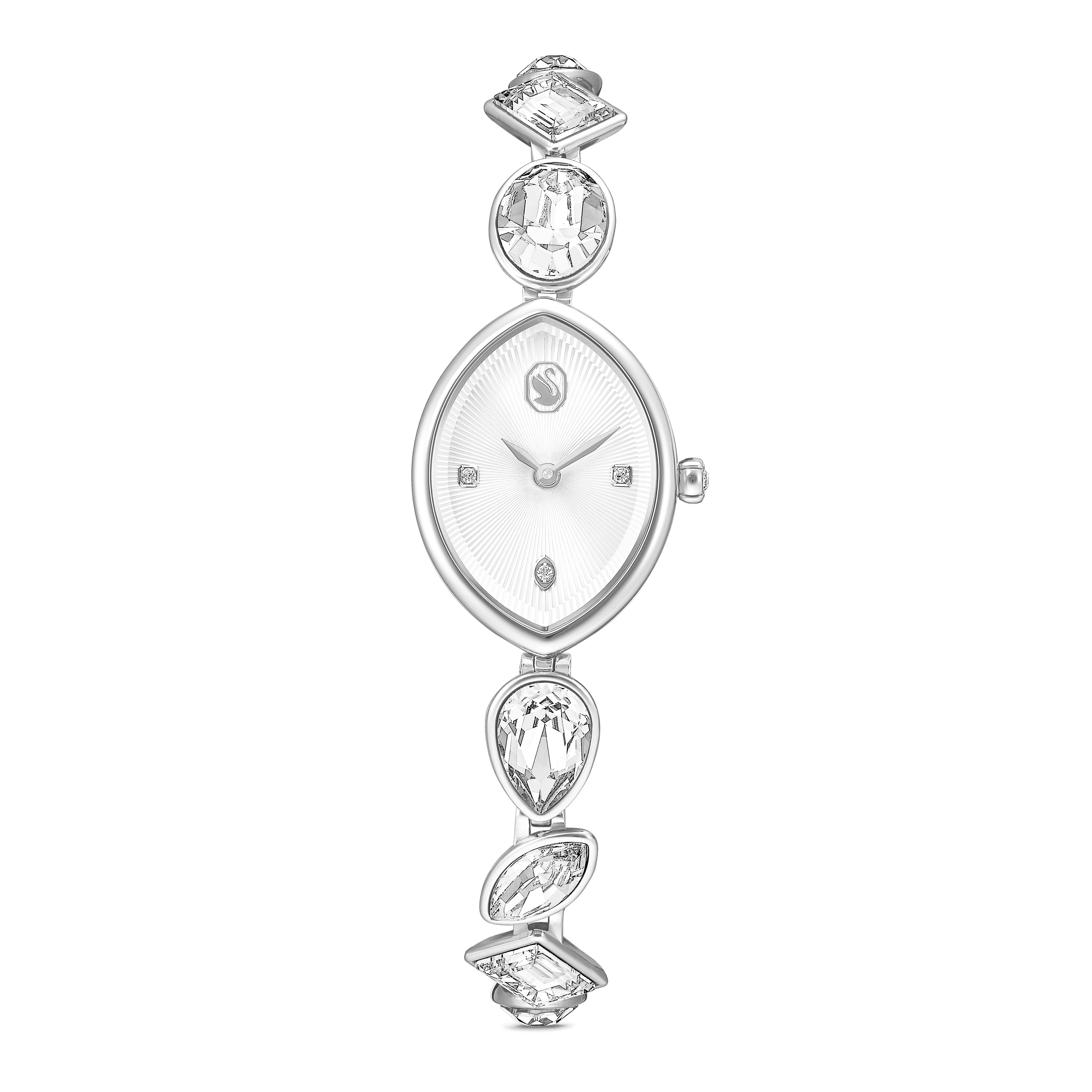 Swarovski Gema watch, Crystal bracelet, Silver tone, Stainless steel — article 5737955