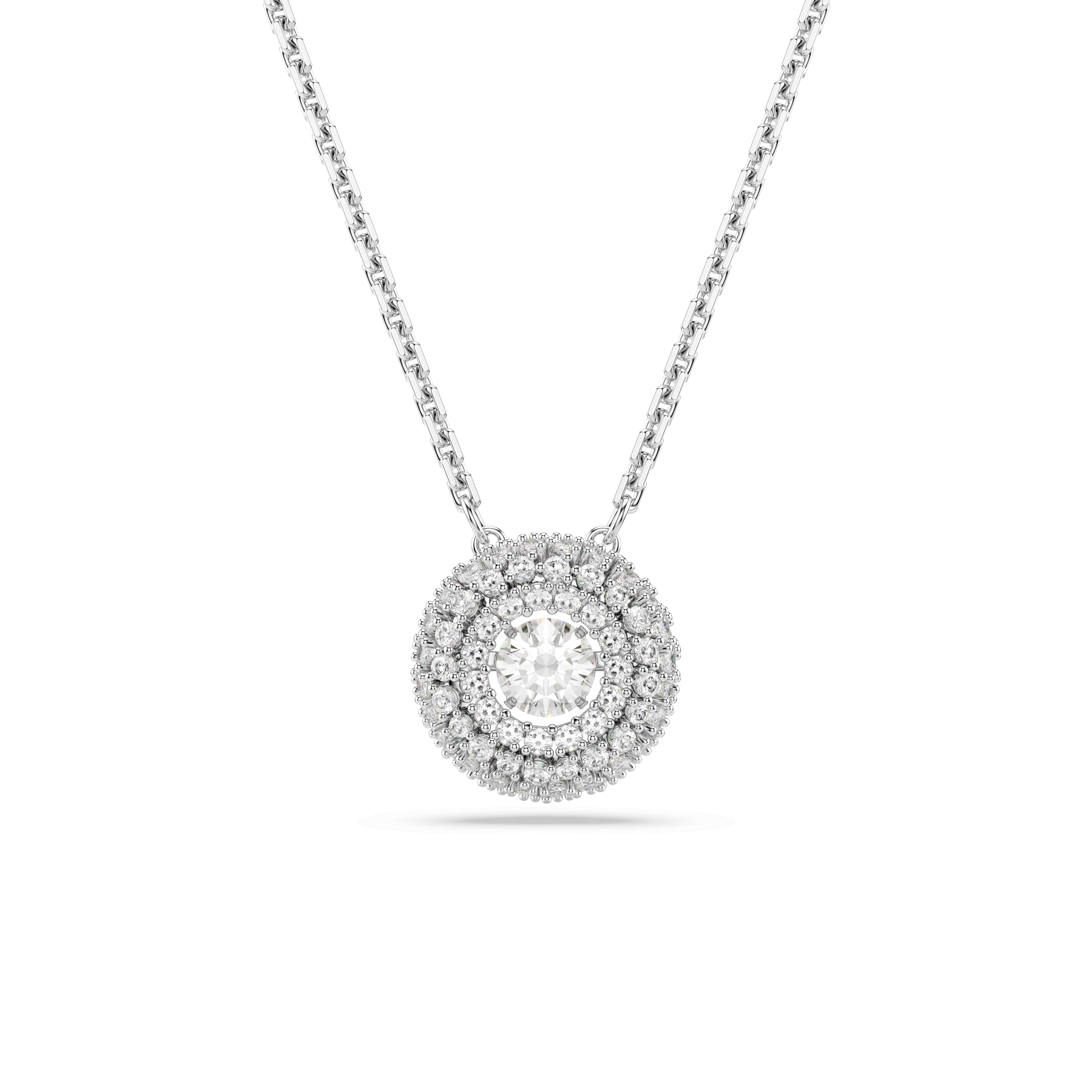 Swarovski Sublima pendant, Round cut, White, Rhodium plated — article 5738246