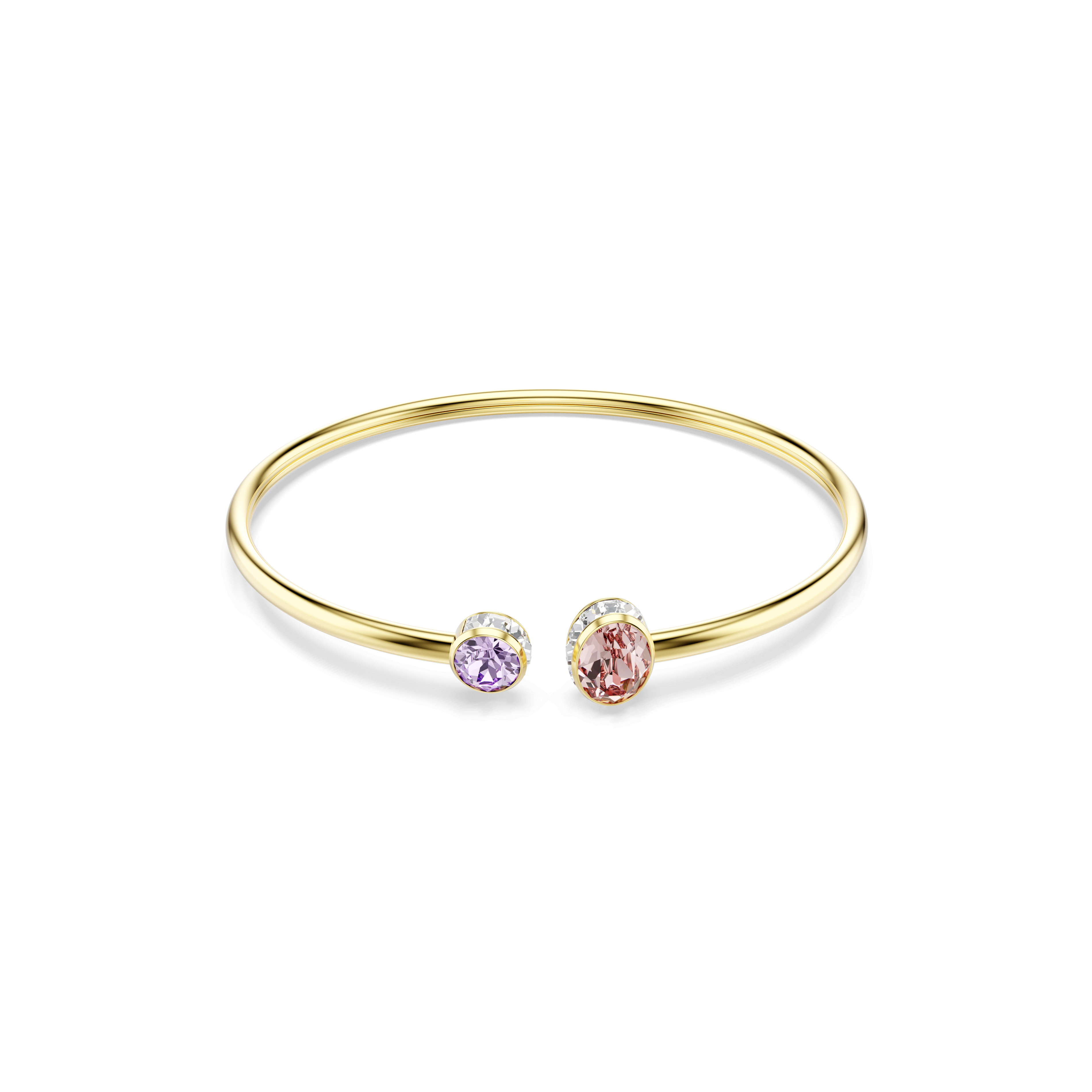 Swarovski Chroma bangle, Mixed cuts, Multicolored, 18K gold finish — article 5738475