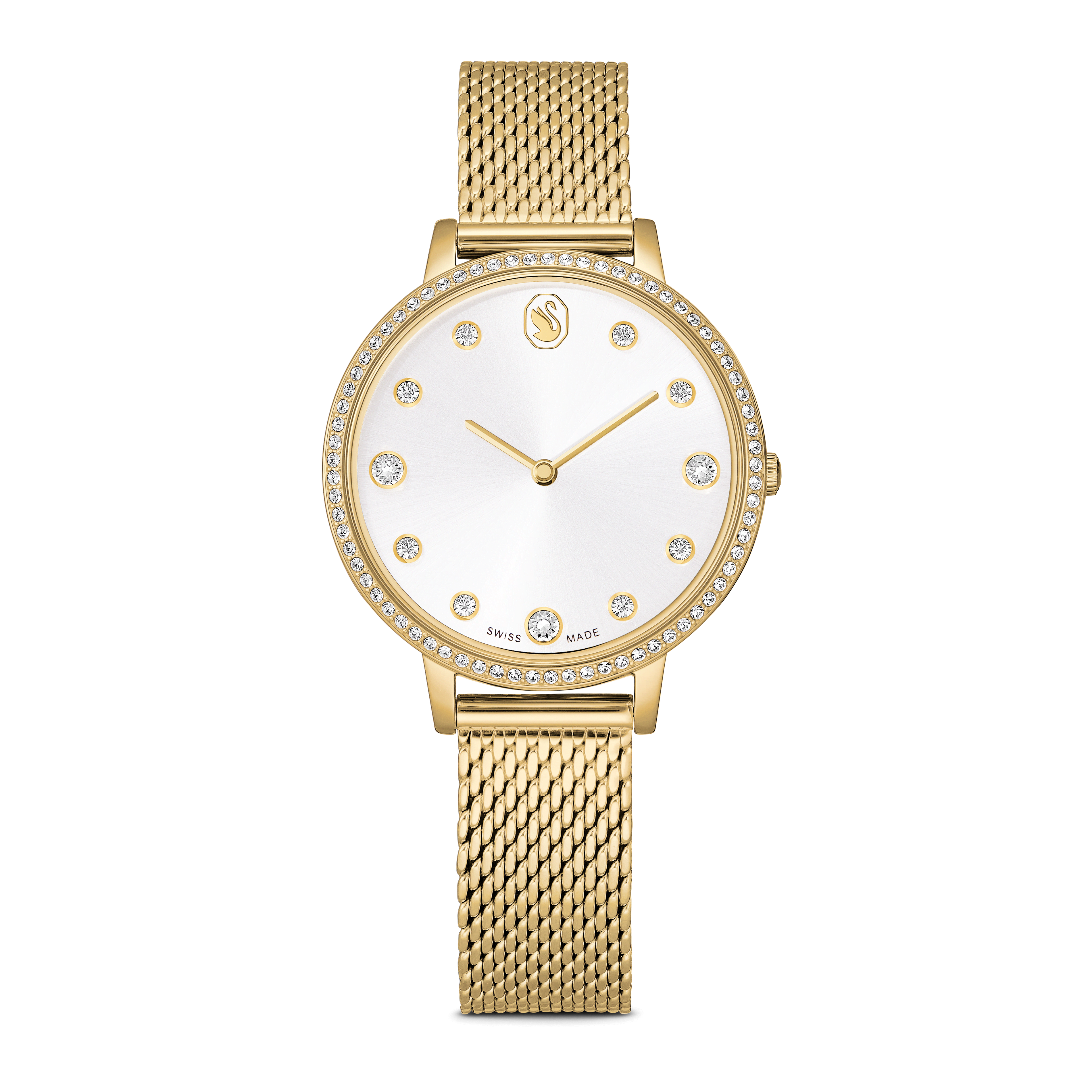 Swarovski Clarica watch, Swiss Made, Metal bracelet, Gold tone, Gold-tone finish — article 5740823