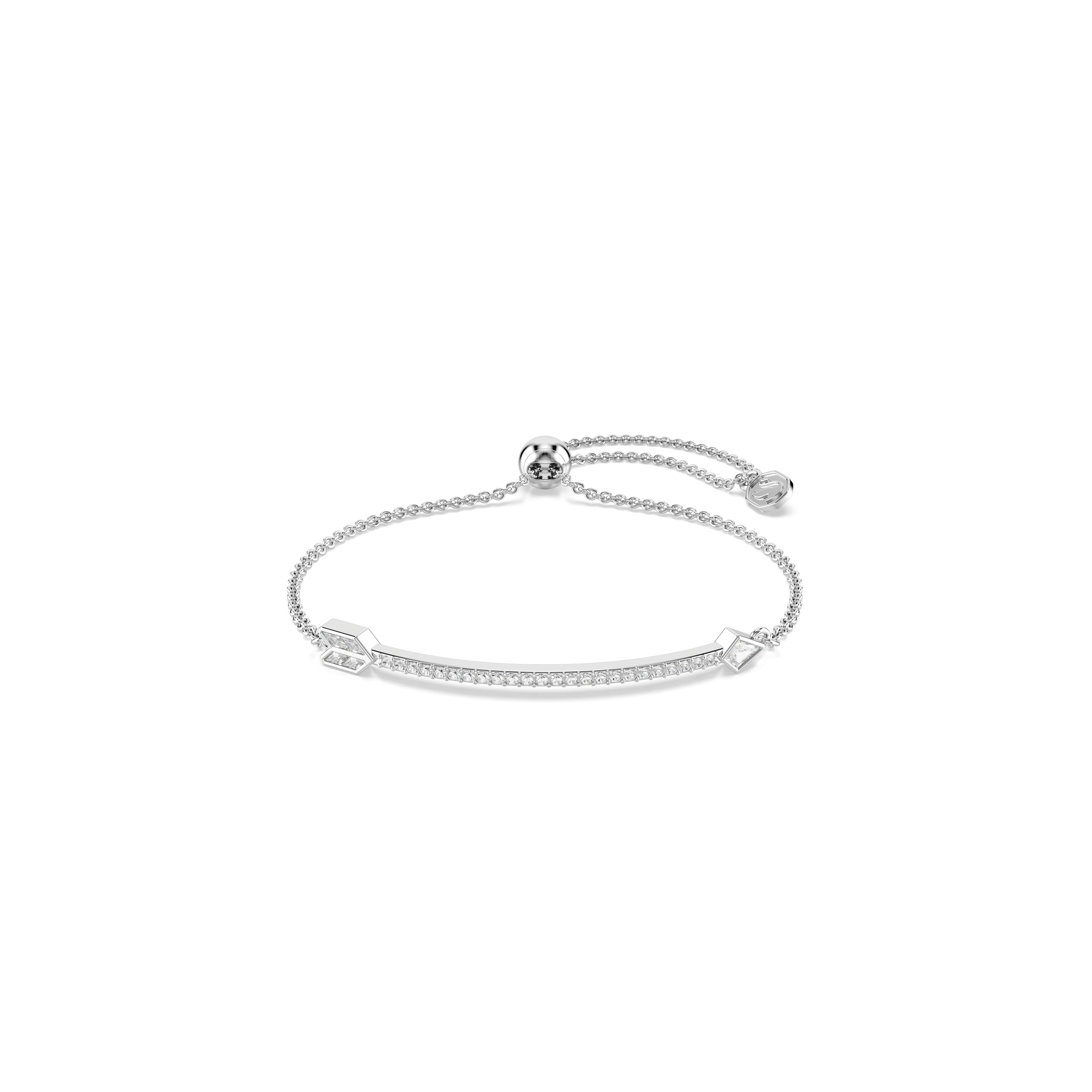 Swarovski Idyllia bracelet, Mixed cuts, Arrow, White, Rhodium plated — article 5741523
