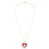 Idyllia pendant, Mixed cuts, Heart, Pink, 18K gold finish — article 5742958