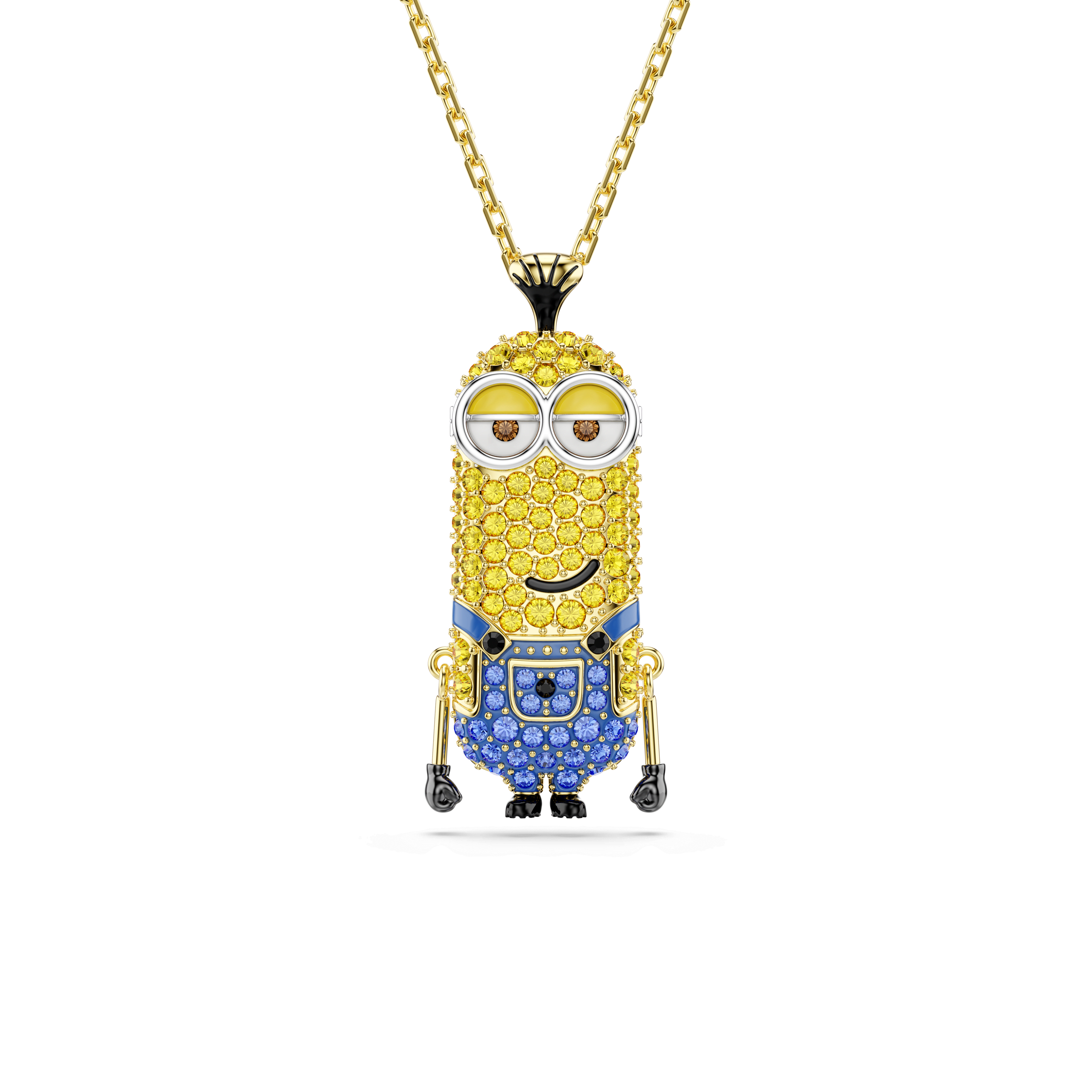 Swarovski Minions Kevin pendant, Pavé, Multicolored, 18K gold finish — article 5743384