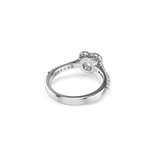 Una Angelic motif ring, Mixed cuts, Heart, White, Rhodium plated — article 5744048