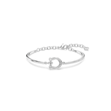 Symbolica bracelet, Pavé, Horse shoe, White, Rhodium plated — article 5746220