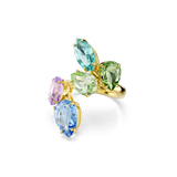 Gema cocktail ring, Mixed cuts, Multicolored, 18K gold finish — article 5746907