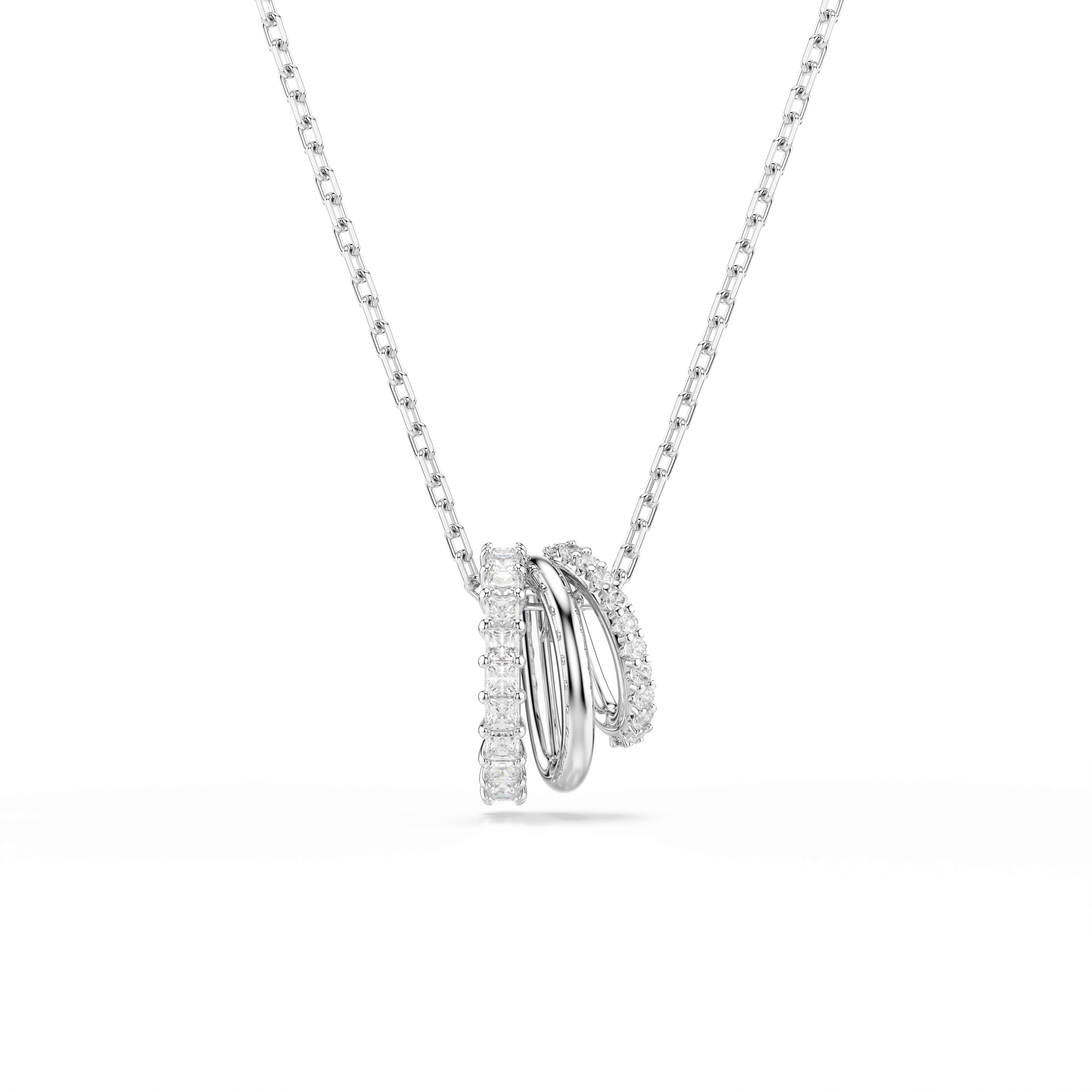 Swarovski Hyperbola pendant, Round cut, White, Rhodium plated — article 5747531