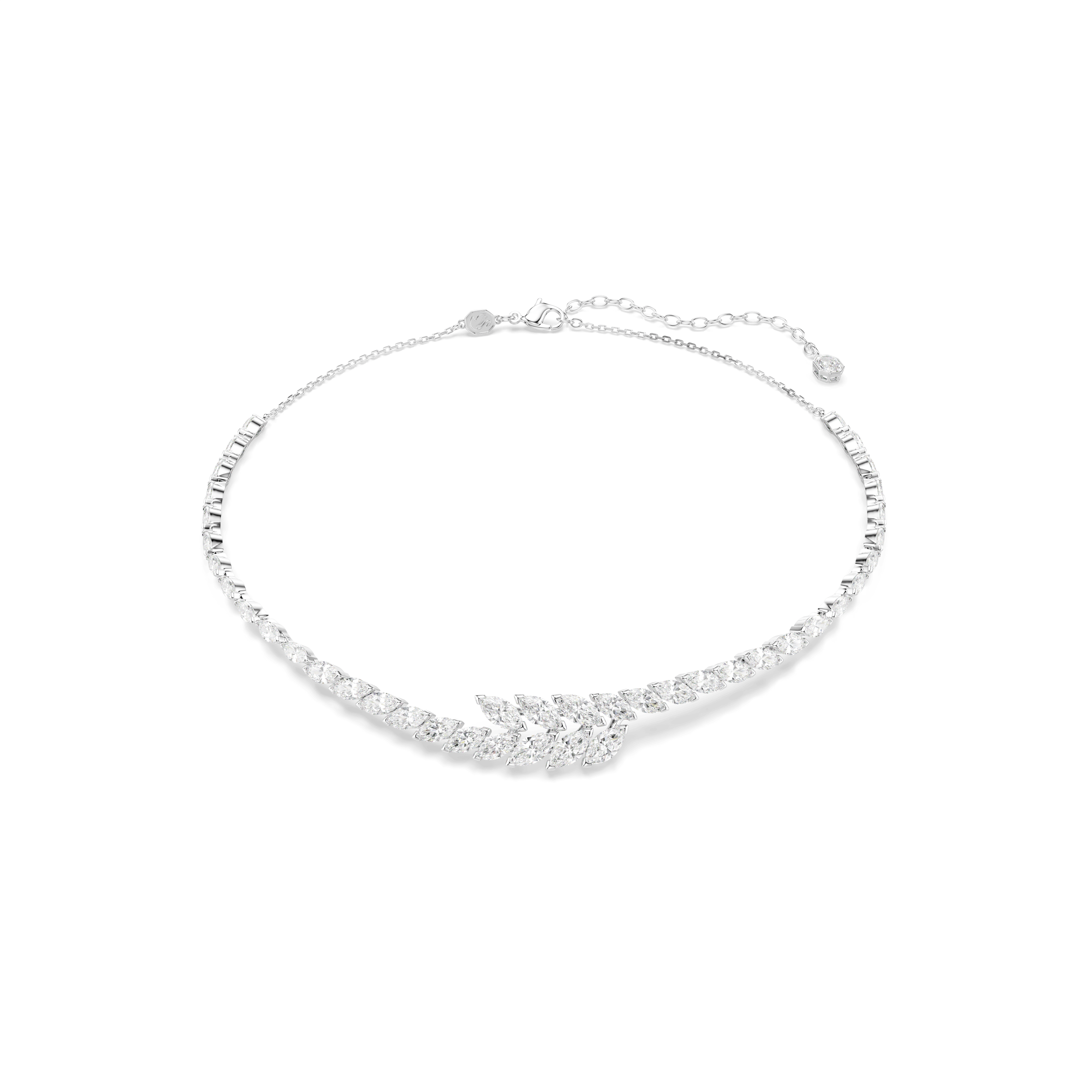 Swarovski Mesmera necklace, Marquise cut, White, Rhodium plated — article 5748004