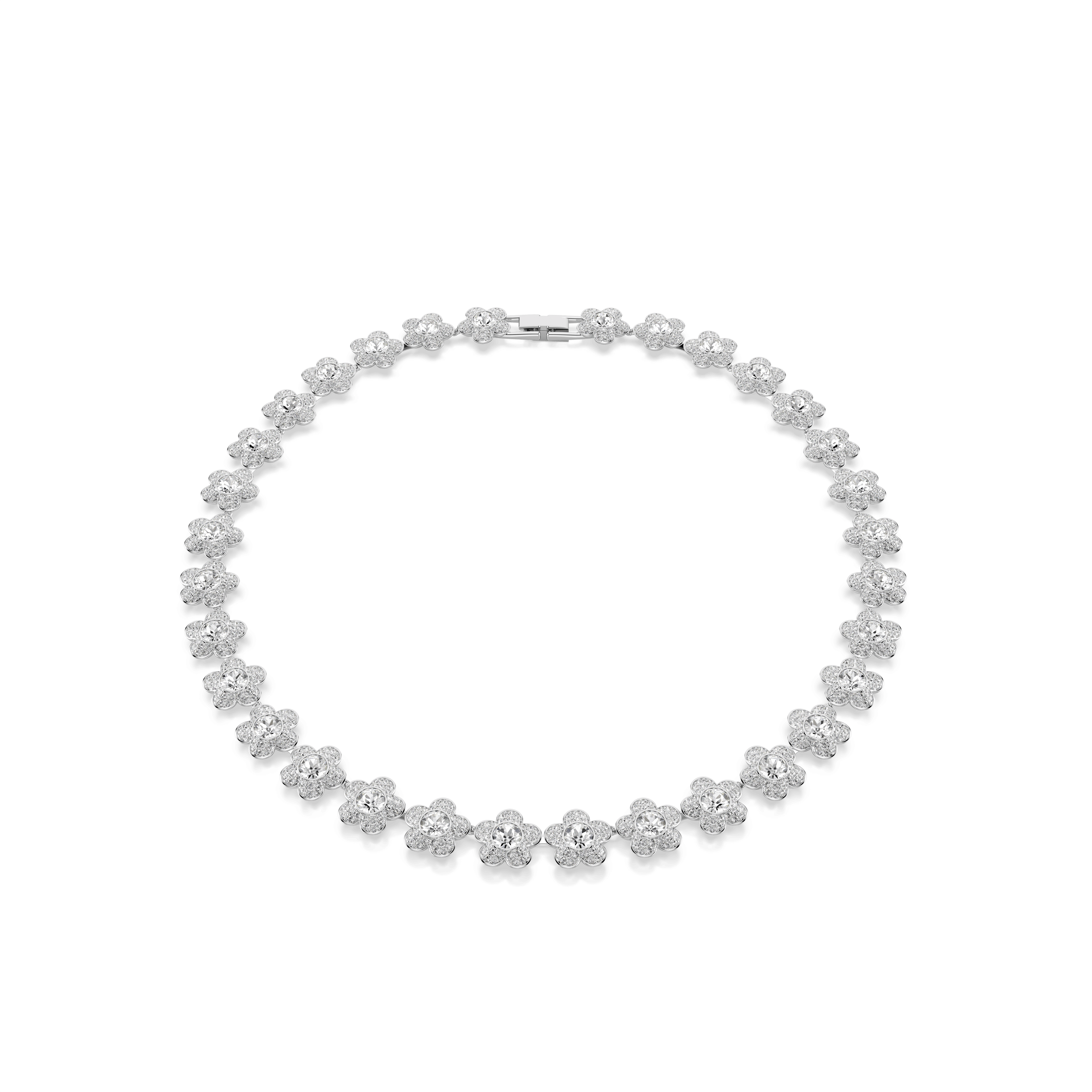 Swarovski Ariana Grande x Swarovski necklace, Round cut, Flower, White, Rhodium plated — article 5749179