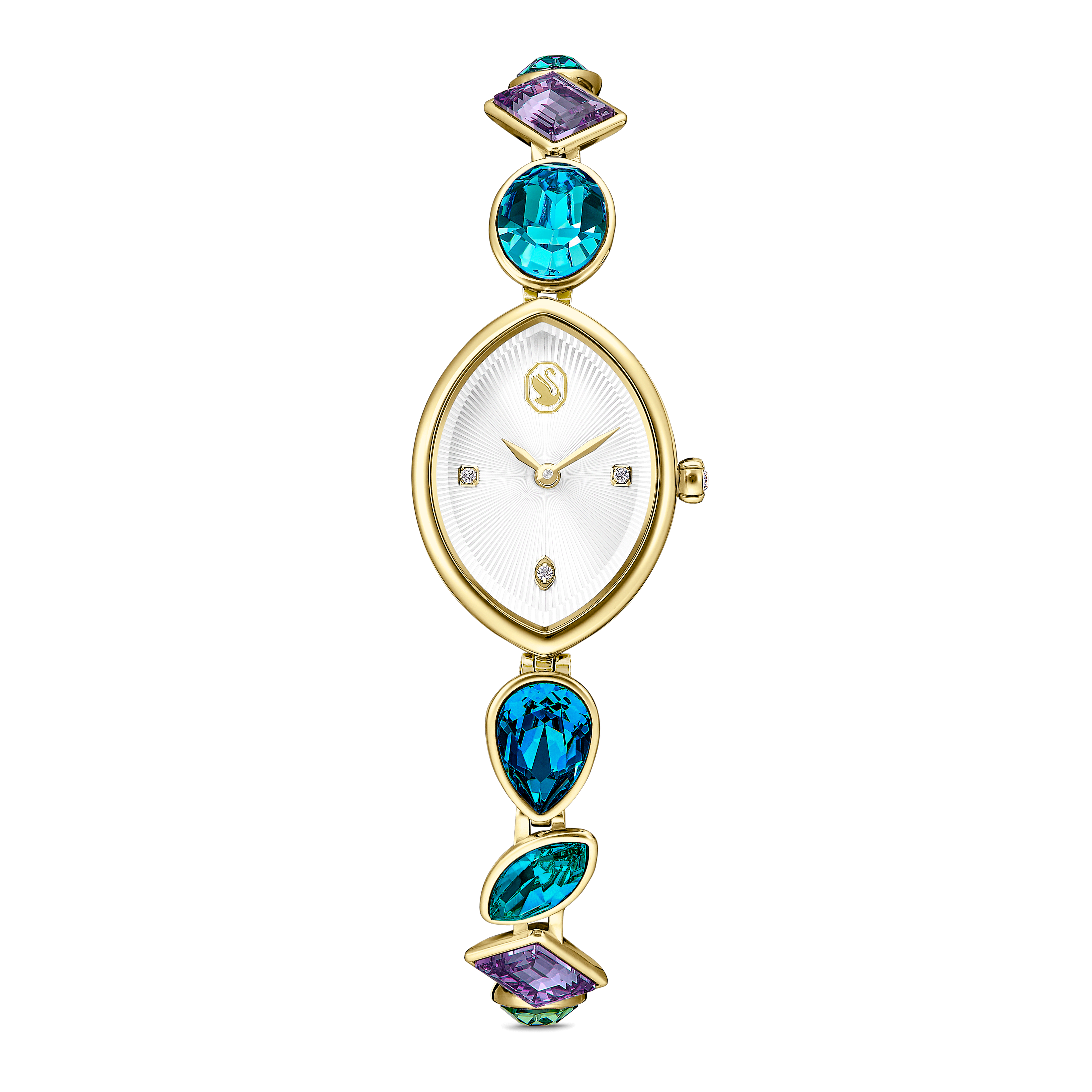 Swarovski Gema watch, Crystal bracelet, Gold tone, Gold-tone finish — article 5749569