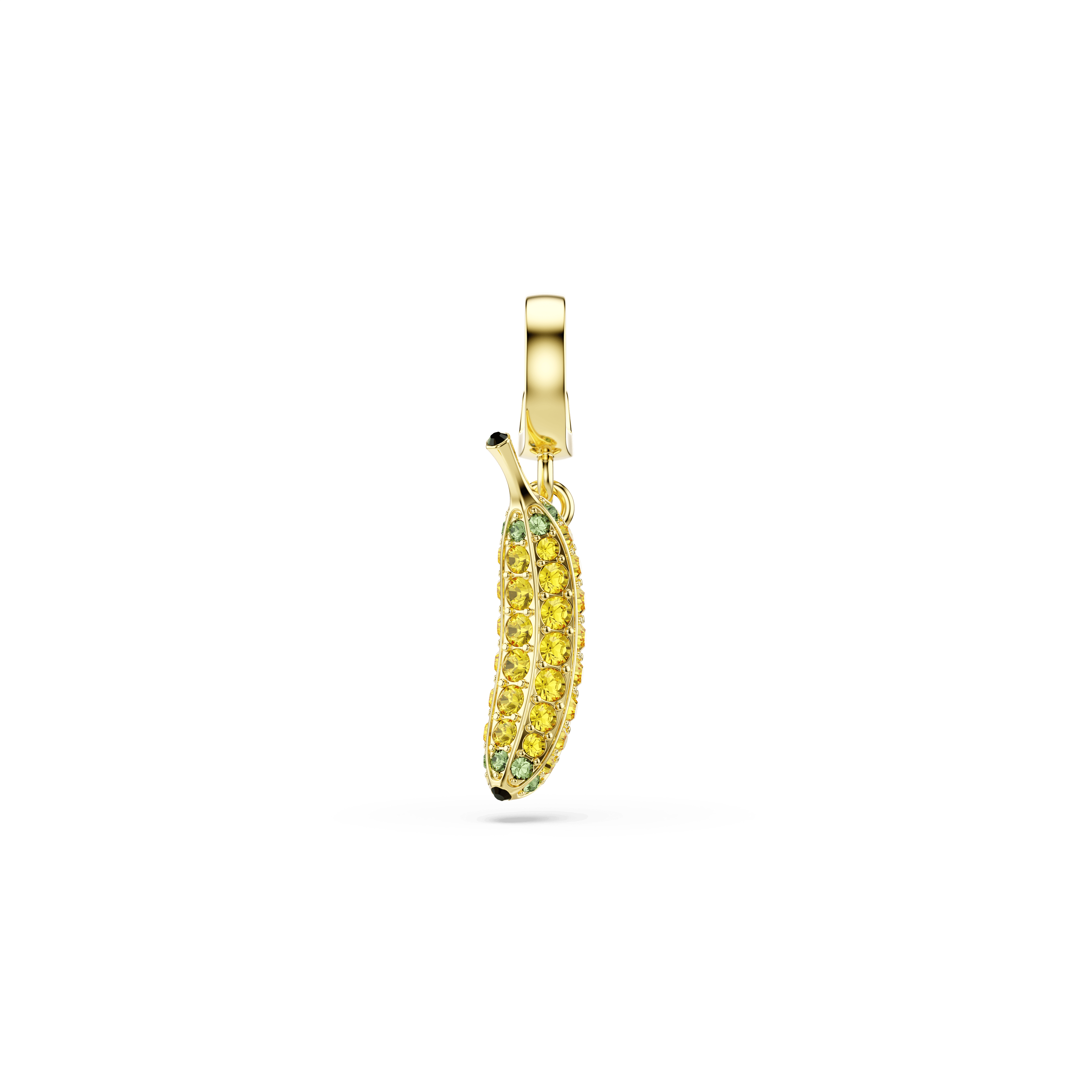 Swarovski Minions Banana charm, Pavé, Yellow, 18K gold finish — article 5753017