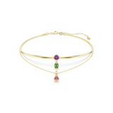 Imber layered necklace, Mixed cuts, Multicolored, 18K gold finish — article 5753273