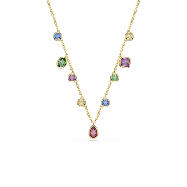 Imber necklace, Mixed cuts, Multicolored, 18K gold finish — article 5753274