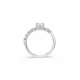 Matrix open ring, Round cut, White, Rhodium plated — article 5753576