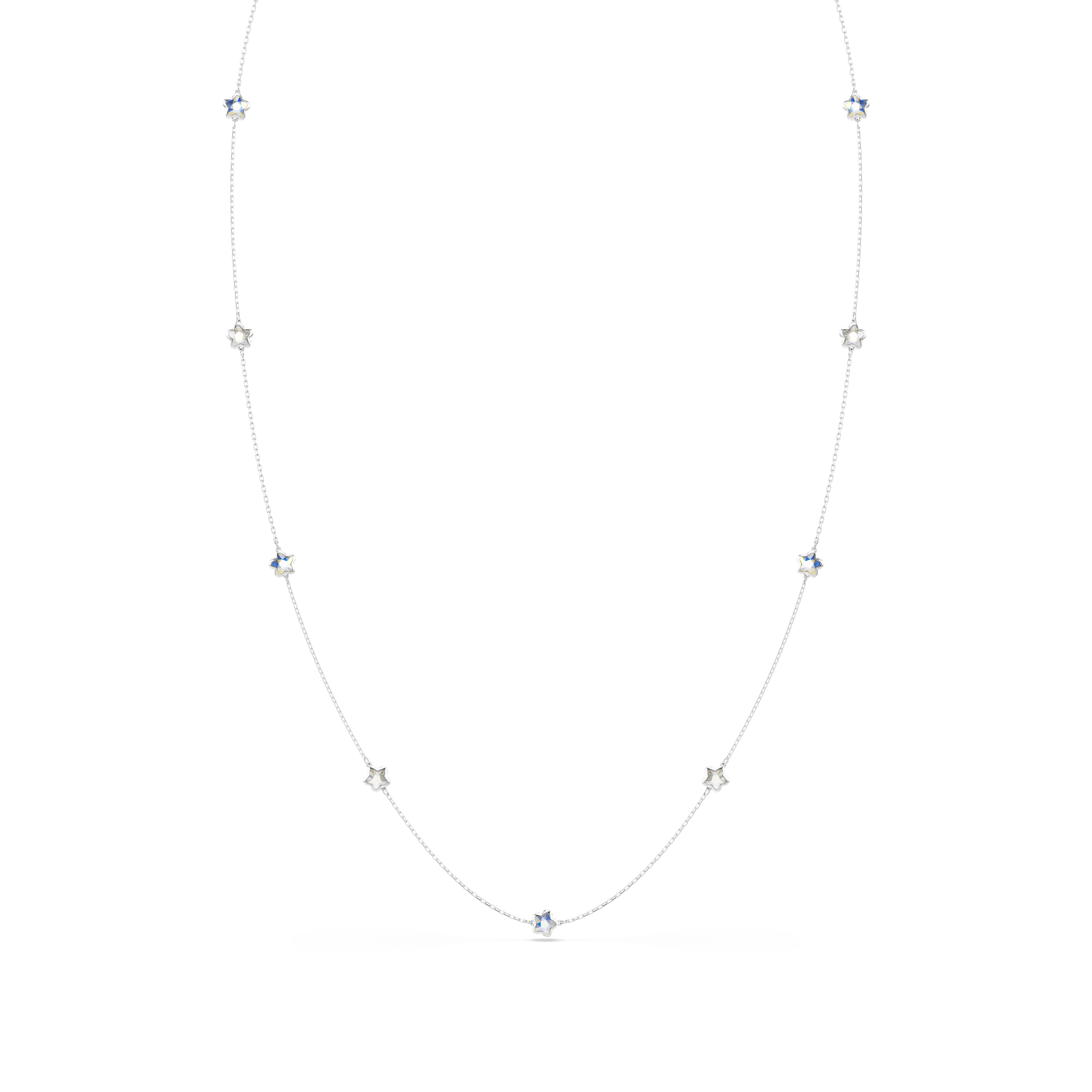 Swarovski Chroma strandage, Star, White, Rhodium plated — article 5754181