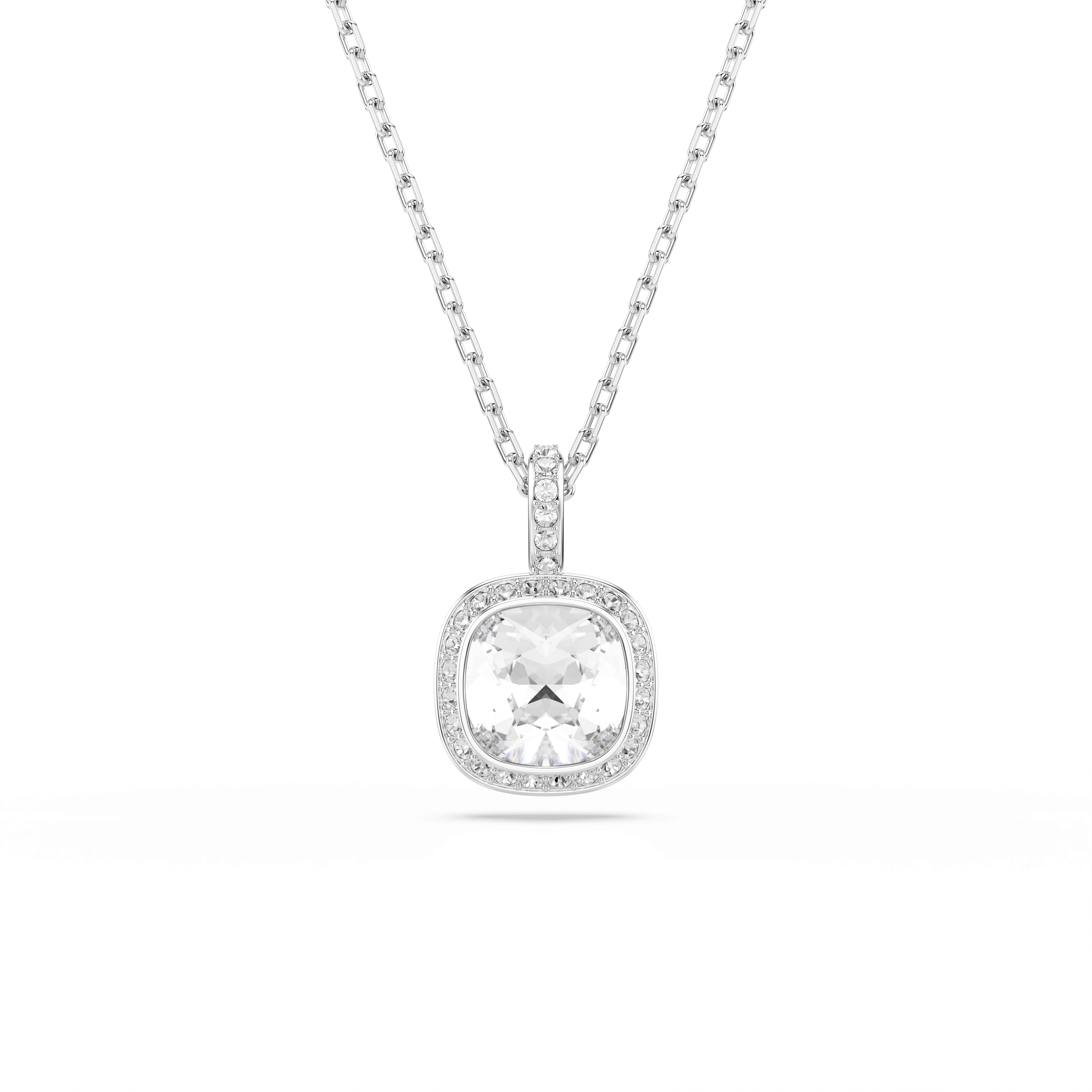 Swarovski Una Angelic pendant, Cushion cut, White, Rhodium plated — article 5754340
