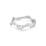 Mesmera bracelet, Mixed cuts, White, Rhodium plated — article 5754818