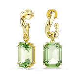 Millenia drop earrings, Octagon cut, Green, 18K gold finish — article 5756151