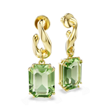 Millenia drop earrings, Octagon cut, Green, 18K gold finish — article 5756151