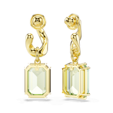 Millenia drop earrings, Octagon cut, Green, 18K gold finish — article 5756151
