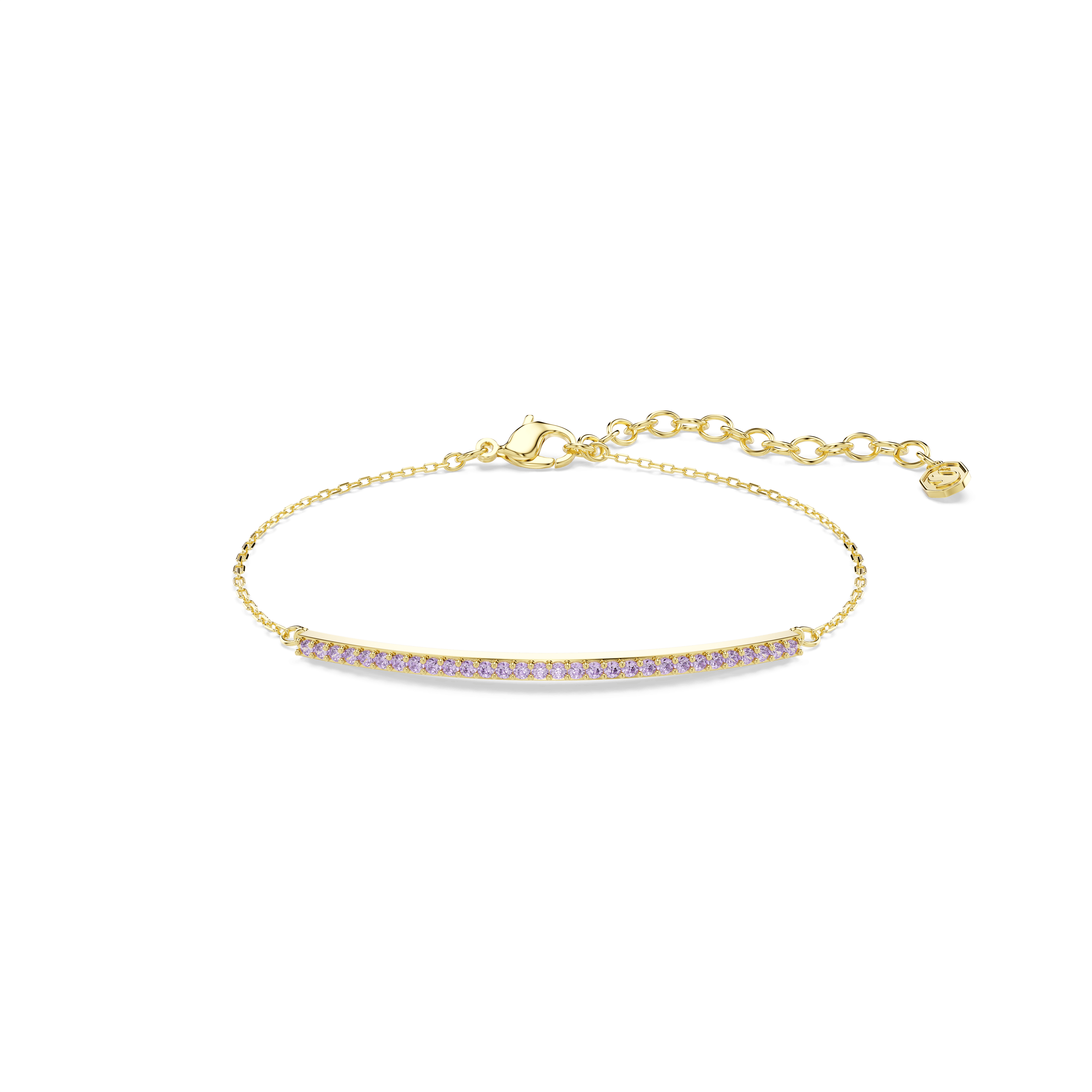 Swarovski Only bracelet, Round cut, Purple, 18K gold finish — article 5757795