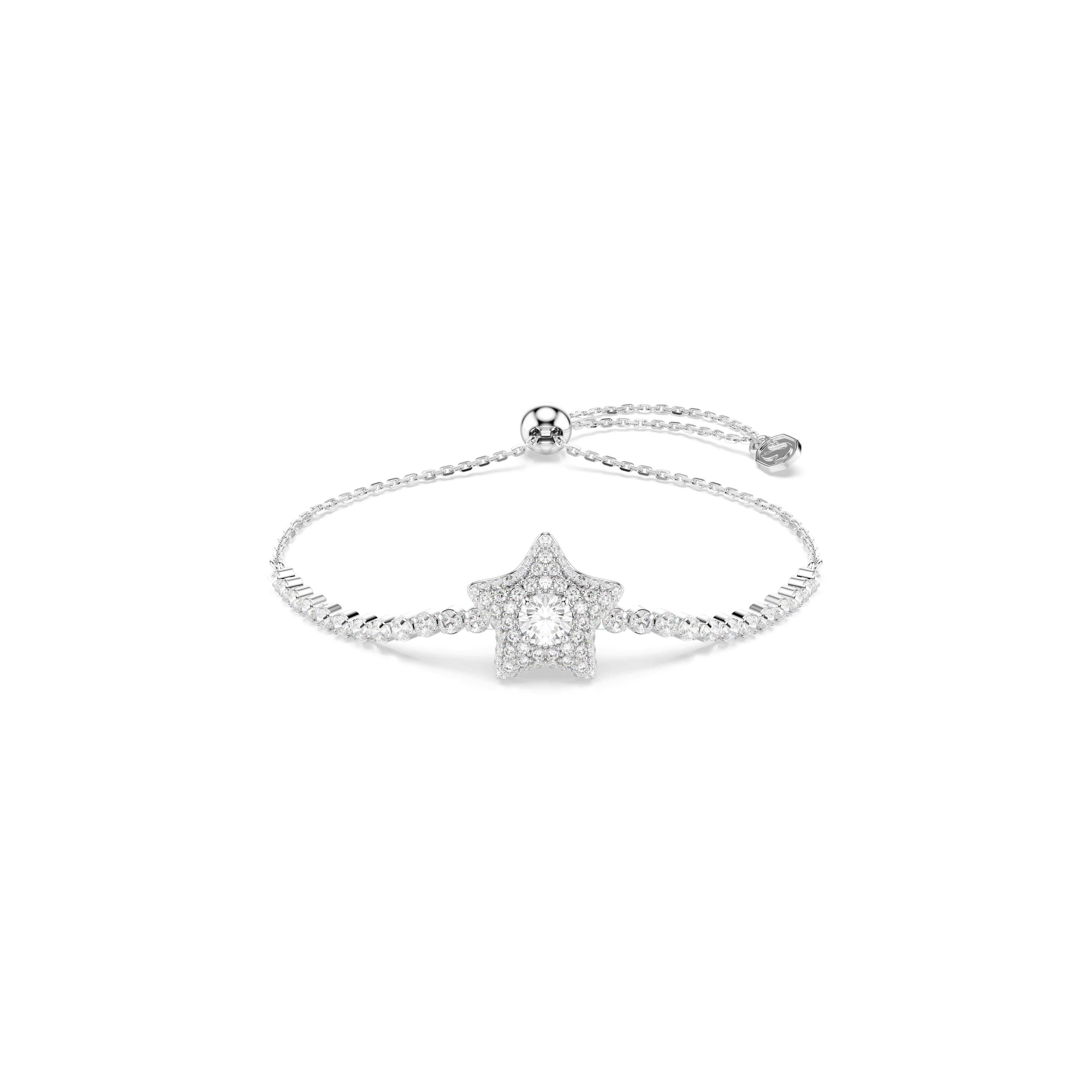 Swarovski Sublima bracelet, Round cut, Star, White, Rhodium plated — article 5758392