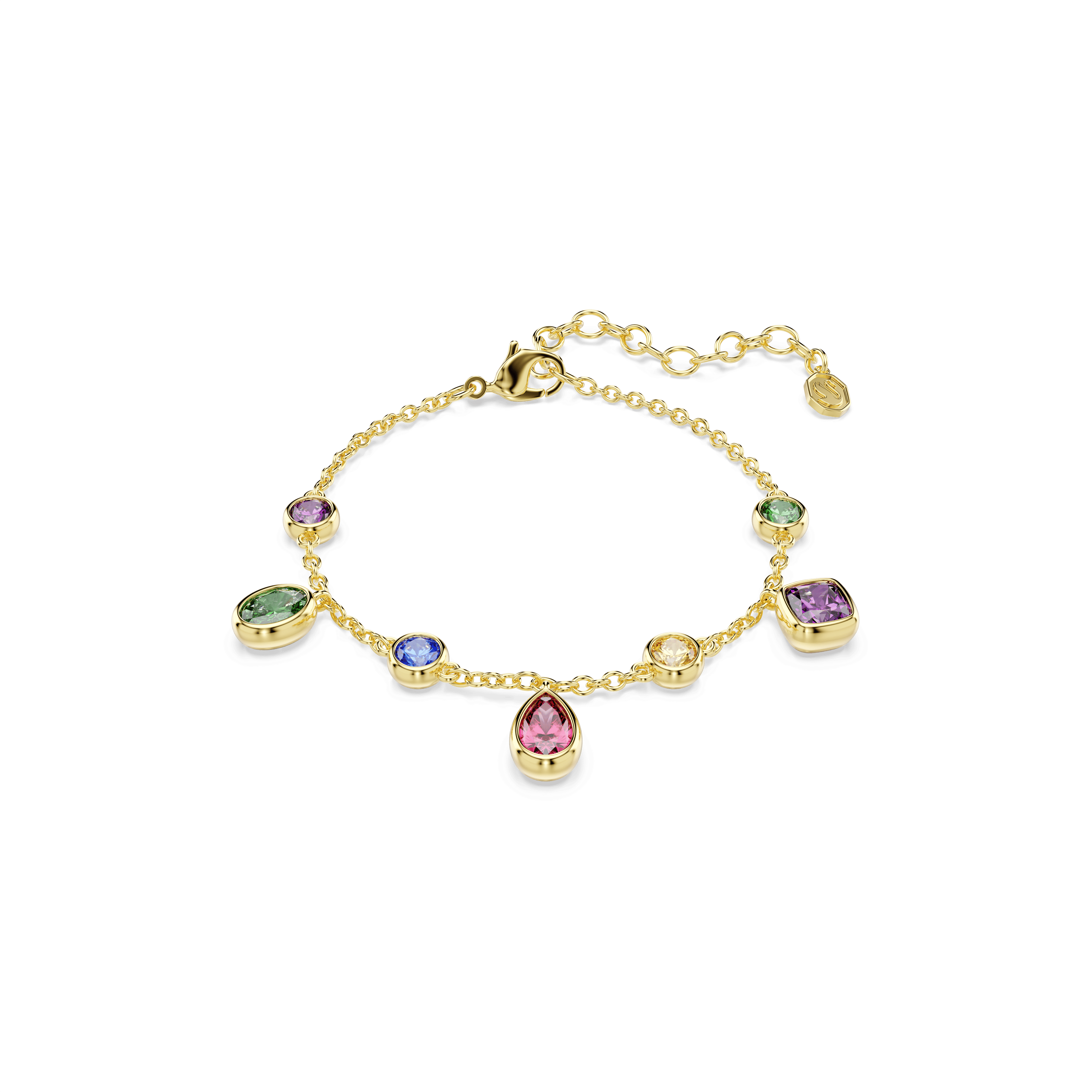Swarovski Imber bracelet, Mixed cuts, Multicolored, 18K gold finish — article 5759809