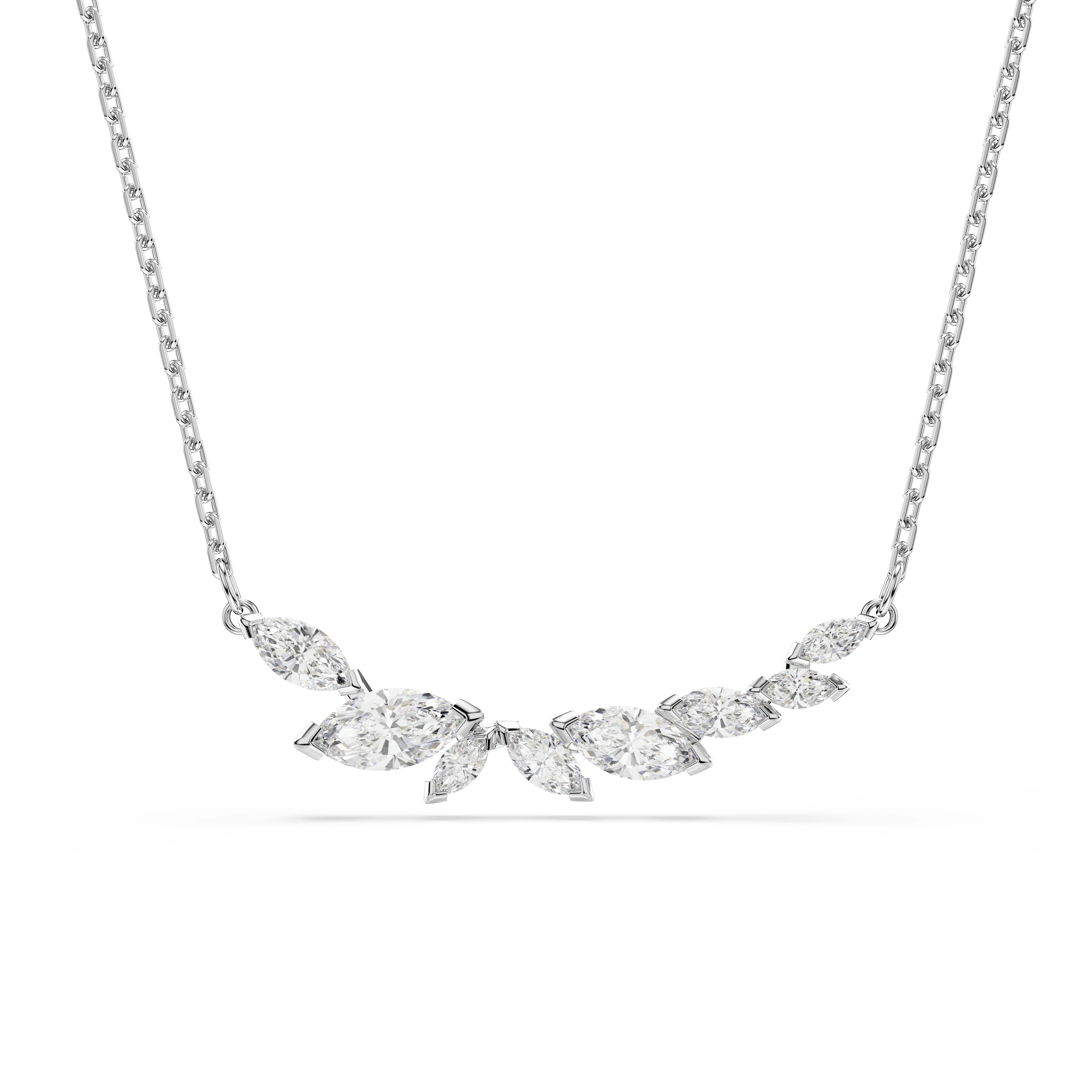 Swarovski Mesmera necklace, Marquise cut, White, Rhodium plated — article 5759838