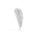 Vienna brooch, Mixed cuts, Feather, White, Rhodium plated — article 5760564