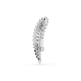 Vienna brooch, Mixed cuts, Feather, White, Rhodium plated — article 5760564