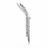 Mesmera brooch, Mixed cuts, White, Rhodium plated — article 5761004